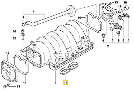 BMW M60 VE M62 MOTOR ELRİNG EMME MANİFOLD CONTASI 11611433328