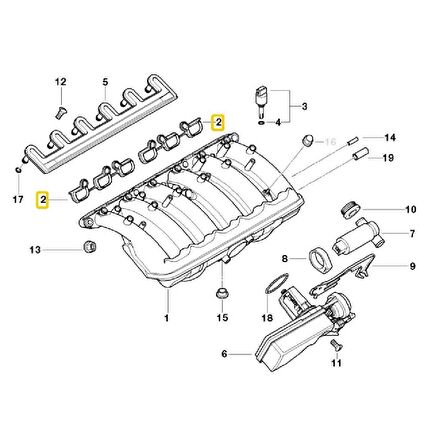 BMW M52 M54 MOTOR EMME MANİFOLD CONTASI SET 11611436631