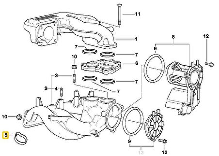 BMW E36 E46 VE Z3 ELRİNG EMME MANİFOLD CONTASI 11611437384