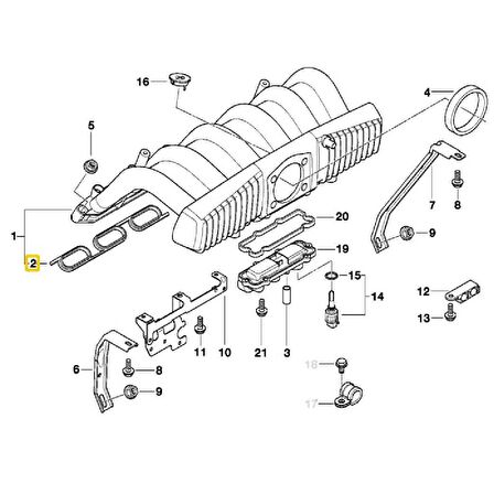 BMW M50 VE M52 MOTOR ELRİNG EMME MANİFOLD CONTASI 11611740069