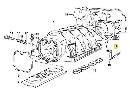 BMW E31 E32 E34 VE E38 M60 MOTOR EMME MANİFOLD VALFİ 11617501562