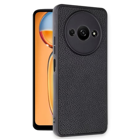 Xiaomi Redmi A3 4G Kılıf Aras Deri Kapak - Siyah