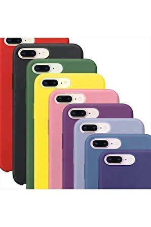 iPhone 7/8 Plus Kadife Kaplı Lüx Lansman Silikon Kılıf