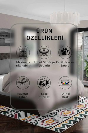 Yıkanabilir Kaymaz Taban Dijital Baskılı Halı ve Yolluk – Leke Tutmaz Salon & Mutfak Halısı
