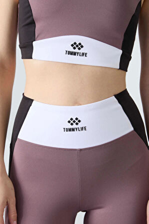 TOMMY LİFE T15BY-95334_1 BAYAN BÜSTİYER-TAYT TAKIM GÜL KURUSU