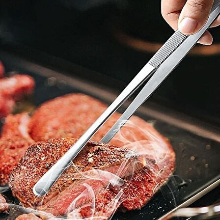 caselka®  Yiyecek Servis Maşası Air Fryer  Master Chef Şef Cımbızı Et Kızartma Barbekü Aleti 30 Cm