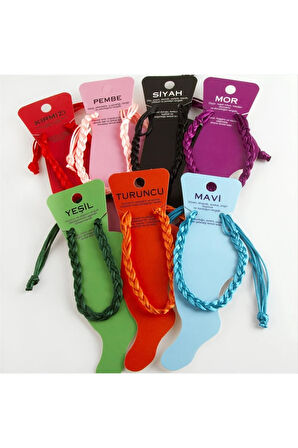 Renkli Örgülü Vinlex İp Halhal