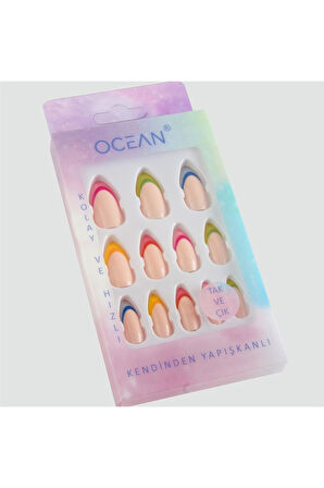 Ocean Desenli Takma Tırnak