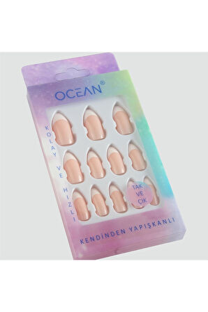 Ocean Desenli Takma Tırnak