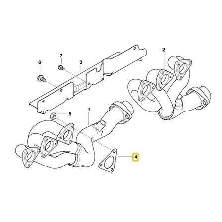 BMW E46 Z3 VE Z4 S54 M MOTOR EGZOZ MANİFOLD CONTASI 11627830667