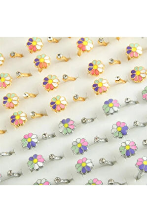 Papatya Mineli Taşlı Eklem Yüzük 1 Adet