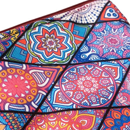 Uretti - Sibel 2453 4352 El Yapımı Mandala Desen Clutch - Portföy Çanta