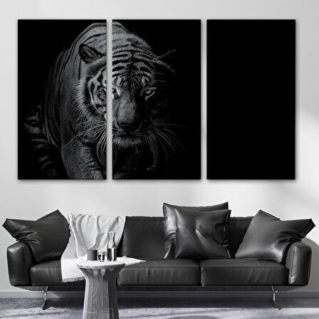 Harita Sepeti Kaplan Dekoratif Kanvas Tablo 1163