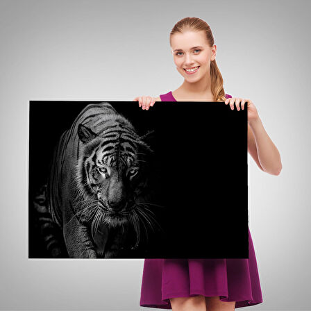 Harita Sepeti Kaplan Dekoratif Kanvas Tablo 1163