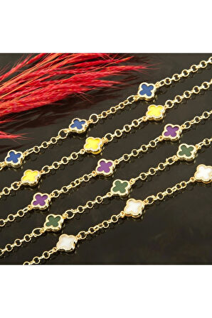 Çiçek Mineli Yeni Sezon Zincir Bileklik