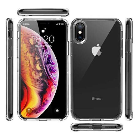 Smcase iPhone X Kılıf Coss Sert Hibrit Silikon  Nano Ekran Koruyucu