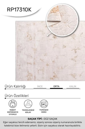 ANATOLIA HALI/SAFİR-Krem/Kahve - Özel Ölçü-Kolay Temizlenebilir