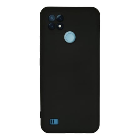 Realme C21 Kılıf Nano içi Kadife Silikon - Siyah
