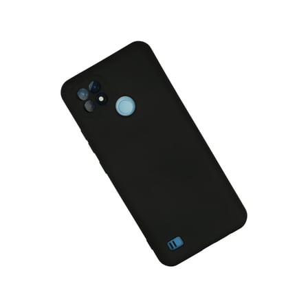 Realme C21 Kılıf Nano içi Kadife Silikon - Siyah