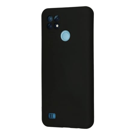 Realme C21 Kılıf Nano içi Kadife Silikon - Siyah