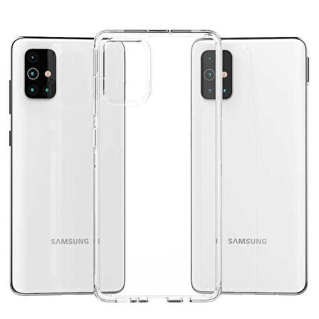 Smcase Samsung Galaxy A51 Kılıf Coss Sert Hibrit Silikon  Nano Ekran Koruyucu