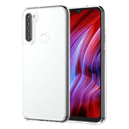 Smcase Xiaomi Redmi Note 8 Kılıf Coss Sert Hibrit Silikon  Nano Ekran Koruyucu