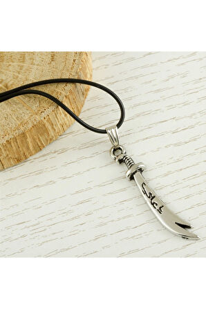 Zülfikar Metal Vinlex Deri Kolye