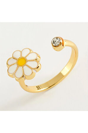 Papatya Mineli Taşlı Eklem Yüzük 1 Adet