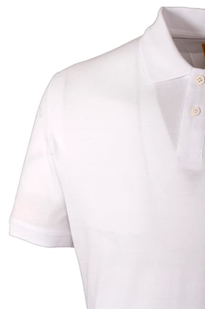 Erkek Polo Yaka Tişört Beyaz %100 Pamuk Slim Fit Ribanalı Kol T-shirt NCS JEANS 1164