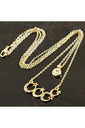 Ay Yıldız Yeni Sezon İkili Kolye