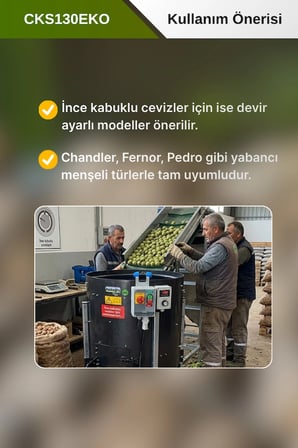 Kadıoğlu CKS 130 Eko Ceviz Soyma Makinesi 170 Litre (90-110 KG)