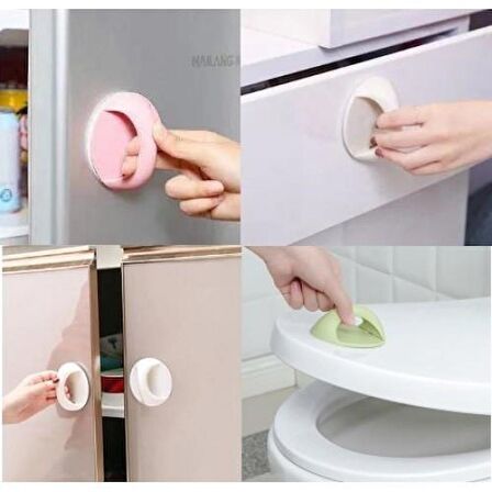 3B Trend 2 Adet Çok Amaçlı Kendinden Yapışkanlı Kapı Çekmece Pencere Tutacağı Tutamak Kulp