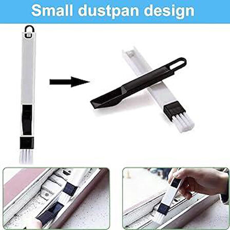 3B Trend Klavye ve Pencere Oluğu Temizleme Fırçası Mini Kürekli Pratik Çok Amaçlı 1 Adet