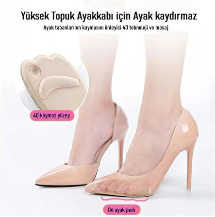 3B Trend Siyah Sünger Ayakkabı Padi Metatarsal Yüksek Topuklu Ayakkabı Spor Babet Koku Yapmaz Ped