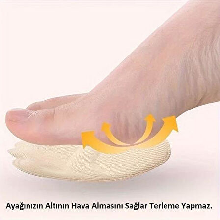 3B Trend Krem Sünger Ayakkabı Padi Metatarsal Yüksek Topuklu Ayakkabı Spor Babet Koku Yapmaz Ped