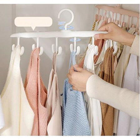 3B Trend 12 Kancalı Çok Amaçlı Askı Beyaz MC-712