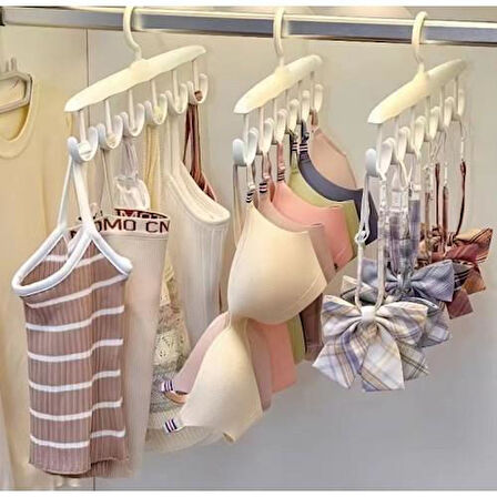 3B Trend 12 Kancalı Çok Amaçlı Askı Beyaz MC-712