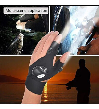 3B Trend Led Işıklı Çalışma Eldiveni Sağ Sol Çift