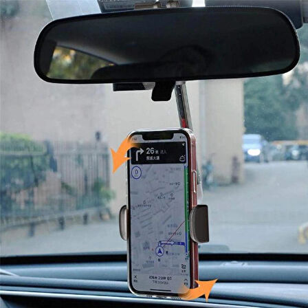 3B Trend Araç İçi Ayarlanabilir Dikiz Aynası Telefon Tutucu İz Bırakmayan Araba Telefon Tutacağı