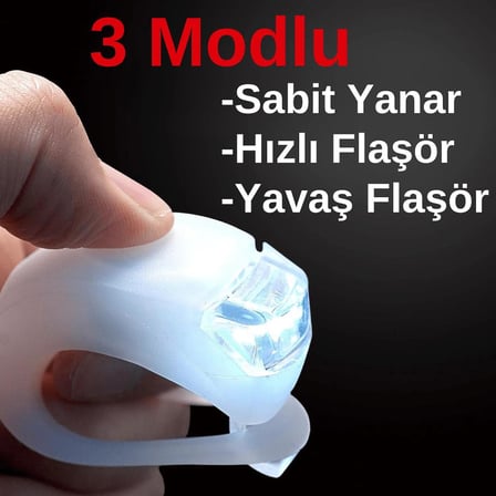 3B Trend Su Geçirmez Silikon Led Bisiklet Lambası Işığı 2'li Fener Ön Arka Stop Işık Aydınlatma Seti