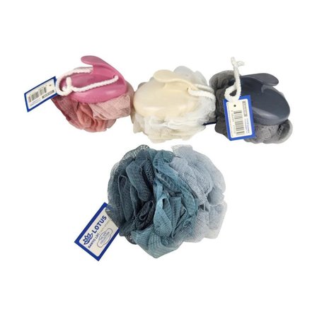3B Trend Lotus Tutmalı Banyo Lifi Bath Sponge Yumuşak Dokulu XXL Yoğun Köpük Spa Etkisi 1 Adet
