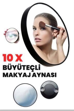3B Trend 10 Kat Büyüten Vantuzlu Makyaj Aynası - Kaş Alım Ve Noktasal Bakım İçin Portatif Ayna