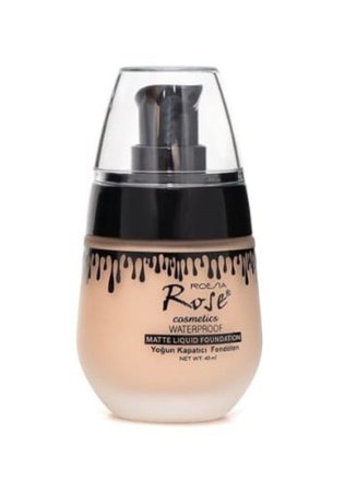 3B Trend Rose Waterproof Mat Likit Fondöten No:1 Yoğun Kapatıcı, Suya Dayanıklı, Uzun Süre Kalıcı