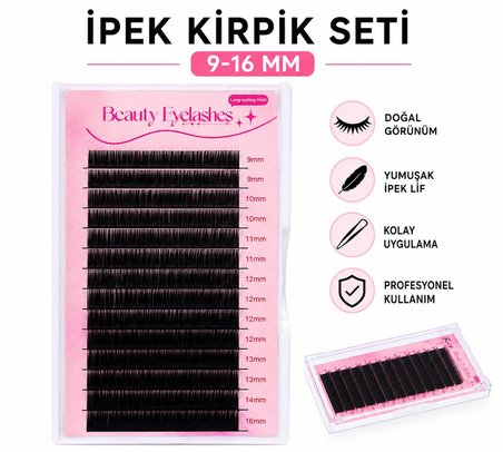 3B Trend 9-16 mm İpek Kirpik Seti Profesyonel Tekli Takma Kirpik Doğal Hacimli Görünüm
