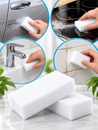 3B Trend Sihirli Temizlik Süngeri Çok Amaçlı Leke Çıkarıcı Melamin Sünger – Mutfak Banyo Temizliği