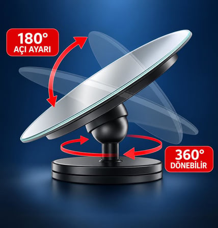3B Trend 2 Adet Araç Kör Nokta Aynası Çerçevesiz – 360° Döner Ayarlanabilir Geniş Açılı Dikiz Aynası