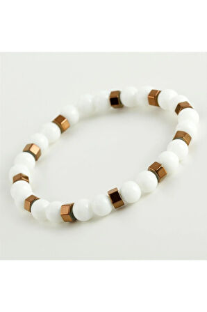 Sedef  Hematit Doğaltaş Bileklik