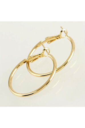 Boru Halka Çelik Küpe 4  cm