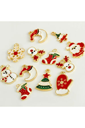 Karışık Yılbaşı Özel Mineli Kolye Ucu 1 Adet