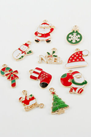 Karışık Yılbaşı Özel Mineli Kolye Ucu 1 Adet